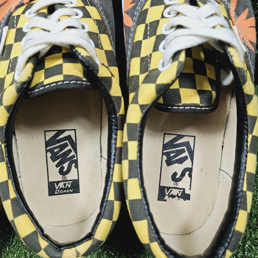 VANS Era Van‎ Doren Off the Wall Orange Palm Athletic Skate Sneakers Mens Size 8